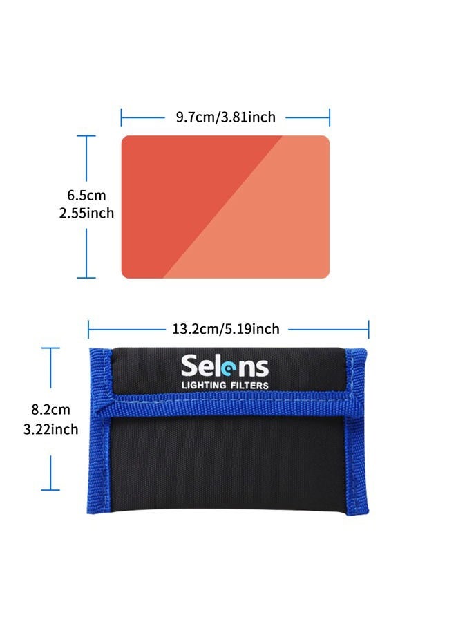 Selens 20 Pieces Universal Gels Lighting Filter Kit for Camcorder LED Video Light, 3.74” x 2.56” Transparent Color Correction Lighting Film Plastic Sheets - Image 5
